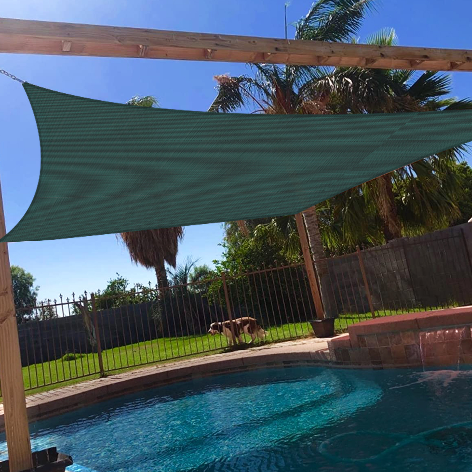 Outdoor Sun Shade Sail Canopy Rectangle UV Block Sunshade For Yard Deck Pool