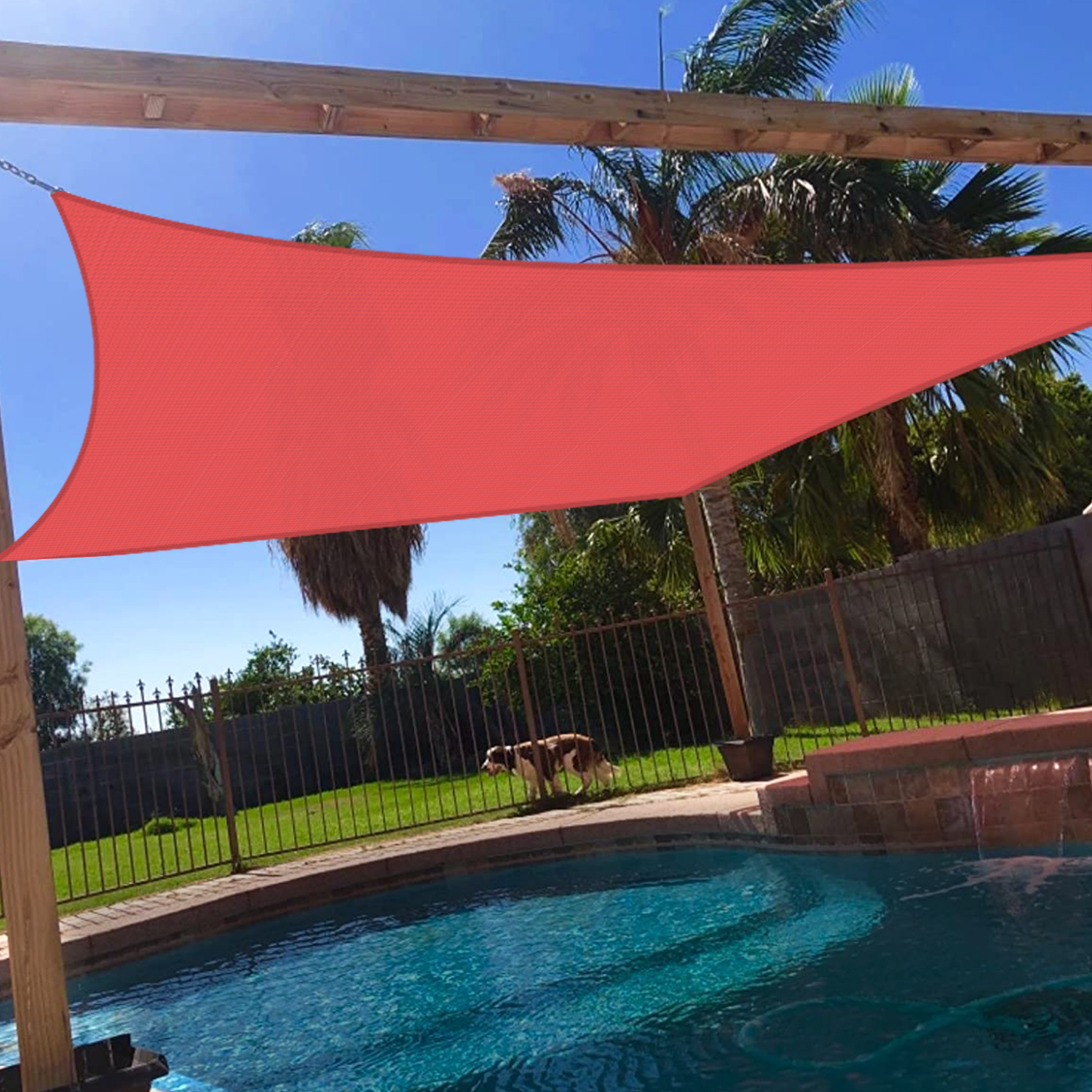 Outdoor Sun Shade Sail Canopy Rectangle UV Block Sunshade For Yard Deck Pool