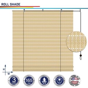 165GSM HDPE Beige Hollow Roller Shade