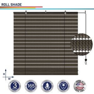 165GSM HDPE Brown Hollow Roller Shade