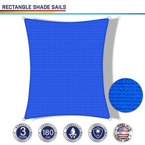 180GSM PE-Permeable No Grommet Curved Rectangle Sun Shade Sail