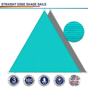 180GSM PE-Permeable No Grommet Straight Triangle Sun Shade Sail