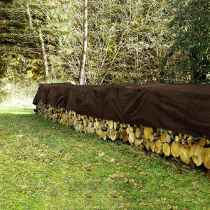 Real Scene Effect of Brown Tarpaulin