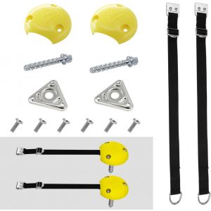 Windscreen4less Pool Cover Fixed Straps Set for Inground Pool Safety Covers Tighten Bolts Plates Included