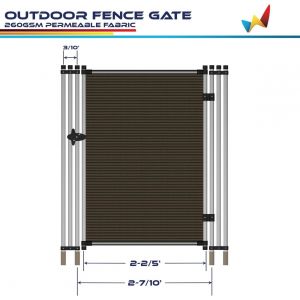 Windscreen4less 6’ H X 2.5’ W Brown Outdoor Fence Gate for Pool Garden Backyard Fence Porch Entry Way Door Gate Removable 