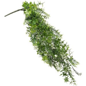 2 PCS Faux Plants Artificial Leaf Decoration for Home Garden Porch Party Indoor Outdoor (Green White)