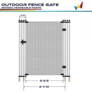 Windscreen4less 6’ H X 2.5’ W Outdoor Fence Gate for Pool Garden Backyard Fence Porch Entry Way Door Gate Removable 