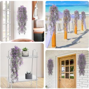 Real Scene Effect of 2 PCS Faux Plants Artificial Leaf Decoration for Home Garden Porch Party Indoor Outdoor (Green Purple)