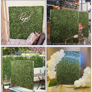 Real Scene Effect of Windscreen4less L 60” x H 40” H Mobile Privacy Fence Hedge Divider with Wheels Movable Backdrops Room Space Divider Office Decor with Artificial Green Grass on Both Sides