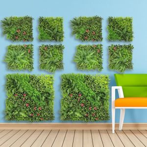 Real Scene Effect of Windscreen4less 40"x40" 3D Panel Style 9 Artificial Boxwood Hedge Topiary Plant Grass Backdrop Wall for Privacy Fence Garden Backyard Screen Outdoor Wedding Décor 30 pcs