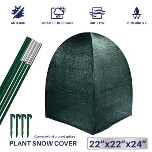 Real Scene Effect of W WINDSCREEN4LESS 22" x 22" x 24" Green Garden Cover Frost Cover Plant Blanket Cover for Sun Shrub Protector