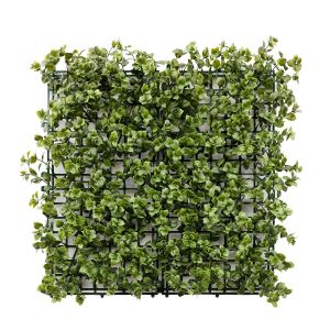 Windscreen4less 20"x20" 3D Olive Reineckea Carnea Panel Artificial Boxwood Hedge Topiary Plant Grass Backdrop Wall for Privacy Fence Garden Backyard Screen Outdoor Wedding Décor 1 pc