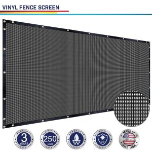 250GSM Vinyl Black Privacy Fence Screen