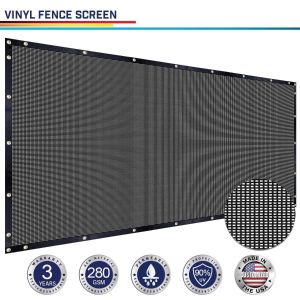 280GSM Vinyl Black Privacy Fence Screen