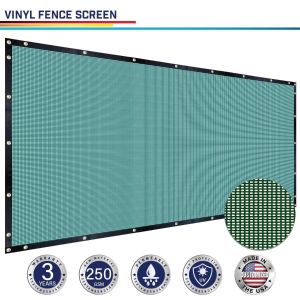 250GSM Vinyl Dark Green Privacy Fence Screen