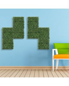 Real Scene Effect of Windscreen4less 20"x20" 1 pc Artificial Boxwood Panel with Cover Back Hedge Topiary Plant Grass Backdrop Wall Privacy Fence Screen for Indoor Outdoor Garden Backyard Wedding Decor