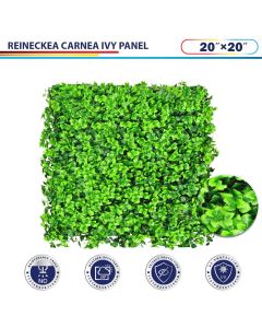Windscreen4less Artificial Faux Ivy Leaf Decorative Fence Screen 20" x 20" Reineckea carnea 30pcs