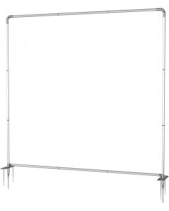 Windscreen4less Size 4’x4’ 2’x6’ 6’x2’ Outdoor Backdrop Banner Sign Frame Stand Holder for Party Yard Birthday Advertising Privacy Fence Fencing Frame Free Standing Variable Sizes