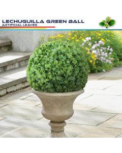 Real Scene Effect of 11 Inch Artificial Topiary Ball Faux Boxwood Plant for Indoor/Outdoor Garden Wedding Decor Home Decoration, Lechuguilla Green 2 Pieces