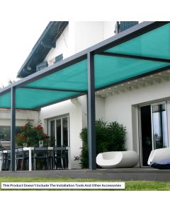 Real Scene Effect of Windscreen4less Custom Size 6-12ft x 1-300ft Turquoise Green Sunblock Shade Cloth,95% UV Block Shade Fabric Roll (3 Year Warranty)