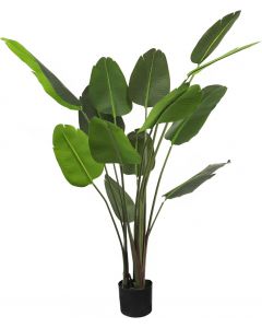 1 Pack 6ft Tall Artificial Bird of Paradise Tree with Pot Fake Greenery Tree Decoration for Home Porch Office