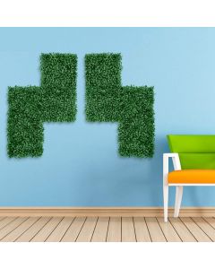 Real Scene Effect of Windscreen4less 20"x20" Artificial Faux Ivy Leaf Decorative Fence Screen Boxwood/Milan Leaves Fence Patio Panel, Dark Green 1 Piece