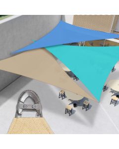 Real Scene Effect of Windscreen4less Steel Wired Beige Custom Size Triangle 2-48ft x 2-48ft x 2-68ft A-Ring Reinforcement Heavy Duty Strengthen Durable(260GSM)-Galvanized Cable Enhanced Large Sun Shade Sail - 7 Year Warranty