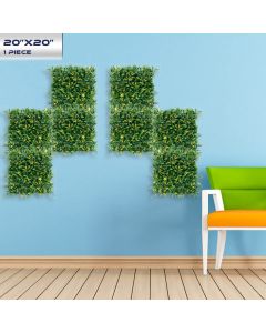 Real Scene Effect of Windscreen4less 20"x20" 3D Panel Style 3 Artificial Boxwood Hedge Topiary Plant Grass Backdrop Wall for Privacy Fence Garden Backyard Screen Outdoor Wedding Décor 1 pc