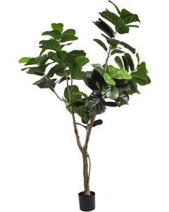 1 Pack 5ft Tall Artificial Fiddle Leaf Fig Tree with Pot Fake Greenery Tree Decoration for Home Porch Office