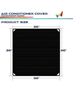 Windscreen4less Outdoor A/C Unit Waterproof Cover for Outside Air Conditioner AC Compressor Condenser 36''x36'' Keep Out Leaves Breathable for Winter