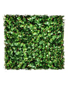 Windscreen4less 20"x20" Pentago with Red Point Panel Artificial Boxwood Hedge Topiary Plant Grass Backdrop Wall for Privacy Fence Garden Backyard Screen Outdoor Wedding Décor 1 pc