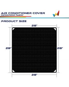 Windscreen4less Outdoor A/C Unit Waterproof Cover for Outside Air Conditioner AC Compressor Condenser 28''x28'' Keep Out Leaves Breathable for Winter