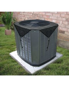Real Scene Effect of Windscreen4less Outdoor A/C Unit Mesh Cover for Outside Air Conditioner AC Compressor Condenser 32''x32'' Keep Out Leaves Breathable for All Seasons