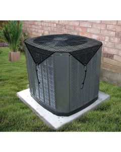 Real Scene Effect of Windscreen4less Outdoor A/C Unit Mesh Cover for Outside Air Conditioner AC Compressor Condenser 28''x28'' Keep Out Leaves Breathable for All Seasons