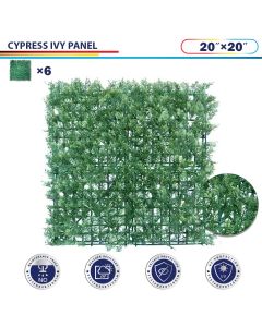 Windscreen4less 20"x20" Cypress Panel Artificial Boxwood Hedge Topiary Plant Grass Backdrop Wall for Privacy Fence Garden Backyard Screen Outdoor Wedding Décor 6 pcs