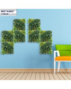 Real Scene Effect of Windscreen4less 20"x20" 3D Style 8 Artificial Boxwood Hedge Topiary Plant Grass Backdrop Wall for Privacy Fence Garden Backyard Screen Outdoor Wedding Décor 12 pcs