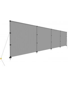 Windscreen4less Gray 4'x24' Outdoor Fence Fencing Kit with Stainless Steel Poles Privacy Fence for Dog Yard Pool Garden Safety Temporary Fence Fabric Included(Customized) 