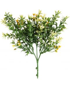 2 PCS Artificial Bushes Plants Stems Faux Plant Greenery Decoration for Indoor Outdoor (Green Orange)