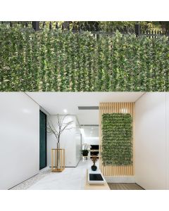 Real Scene Effect of Windscreen4less Expandable Artificial Ivy Privacy Fence Screen for Balcony Patio Outdoor Faux Ivy Fencing Panel for Backdrop Garden Backyard Home Decorations Rose 1 Pc