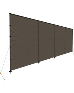 Windscreen4less Brown 6'x24' Outdoor Privacy Fence Fencing Kit for Backyard Dog Yard Pool Patio Garden Safety Temporary Fence with Stainless Steel Poles Fabric(Customized) 