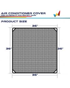Windscreen4less Outdoor A/C Unit Mesh Cover for Outside Air Conditioner AC Compressor Condenser 36''x36'' Keep Out Leaves Breathable for All Seasons