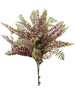 1 PC Artificial Bushes Plants Stems Faux Plant Greenery Decoration for Indoor Outdoor (Green Red)