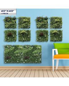 Real Scene Effect of Windscreen4less 40"x40" 3D Panel Style 4 Artificial Boxwood Hedge Topiary Plant Grass Backdrop Wall for Privacy Fence Garden Backyard Screen Outdoor Wedding Décor 1 pc