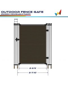 Windscreen4less 6’ H X 2.5’ W Brown Outdoor Fence Gate for Pool Garden Backyard Fence Porch Entry Way Door Gate Removable 