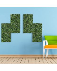 Real Scene Effect of Windscreen4less 20"x20" Tropical Panel Artificial Boxwood Hedge Topiary Hedge Plant Grass Backdrop Wall for Privacy Fence Vertical Garden Backyard Screen Outdoor Wedding Décor 1 pc
