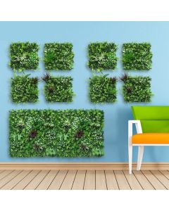 Real Scene Effect of Windscreen4less 40"x40" 3D Panel Style 5 Artificial Boxwood Hedge Topiary Plant Grass Backdrop Wall for Privacy Fence Garden Backyard Screen Outdoor Wedding Décor 6 pcs