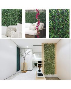 Real Scene Effect of Windscreen4less Artificial Leaf Faux Ivy Expandable/Stretchable Privacy Fence Screen (Single Sided Leaves), Ficus 1 Pack