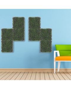 Real Scene Effect of Windscreen4less 20"x20" Lavender Buxus Panel Artificial Boxwood Hedge Topiary Plant Grass Backdrop Wall for Privacy Fence Garden Backyard Screen Outdoor Wedding Décor 6 pcs