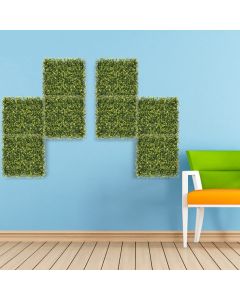 Real Scene Effect of Windscreen4less 20"x20" Yellow Buxus Panel Artificial Boxwood Hedge Topiary Plant Grass Backdrop Wall for Privacy Fence Garden Backyard Screen Outdoor Wedding Décor 1 pc