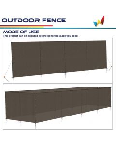 Real Scene Effect of Windscreen4less Brown 6'x24' Outdoor Fence Fencing Kit with Poles Ground Spikes Privacy Fence for Dog Yard Pool Garden Safety Chicken Fence Temporary Removable Stainless Steel Poles(Customized) 